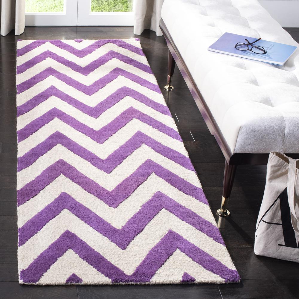 CAMBRIDGE, PURPLE / IVORY, 2' X 3', Area Rug, CAM139K-2. Picture 1