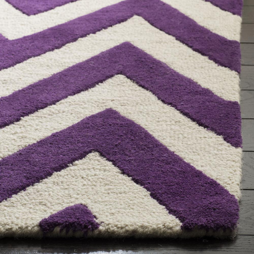 CAMBRIDGE, PURPLE / IVORY, 5' X 8', Area Rug, CAM139K-5. Picture 3