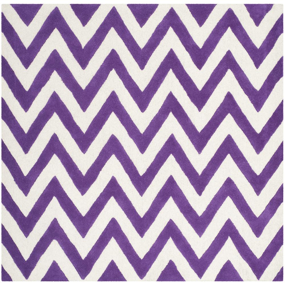 CAMBRIDGE, PURPLE / IVORY, 6' X 9', Area Rug, CAM139K-6. Picture 1