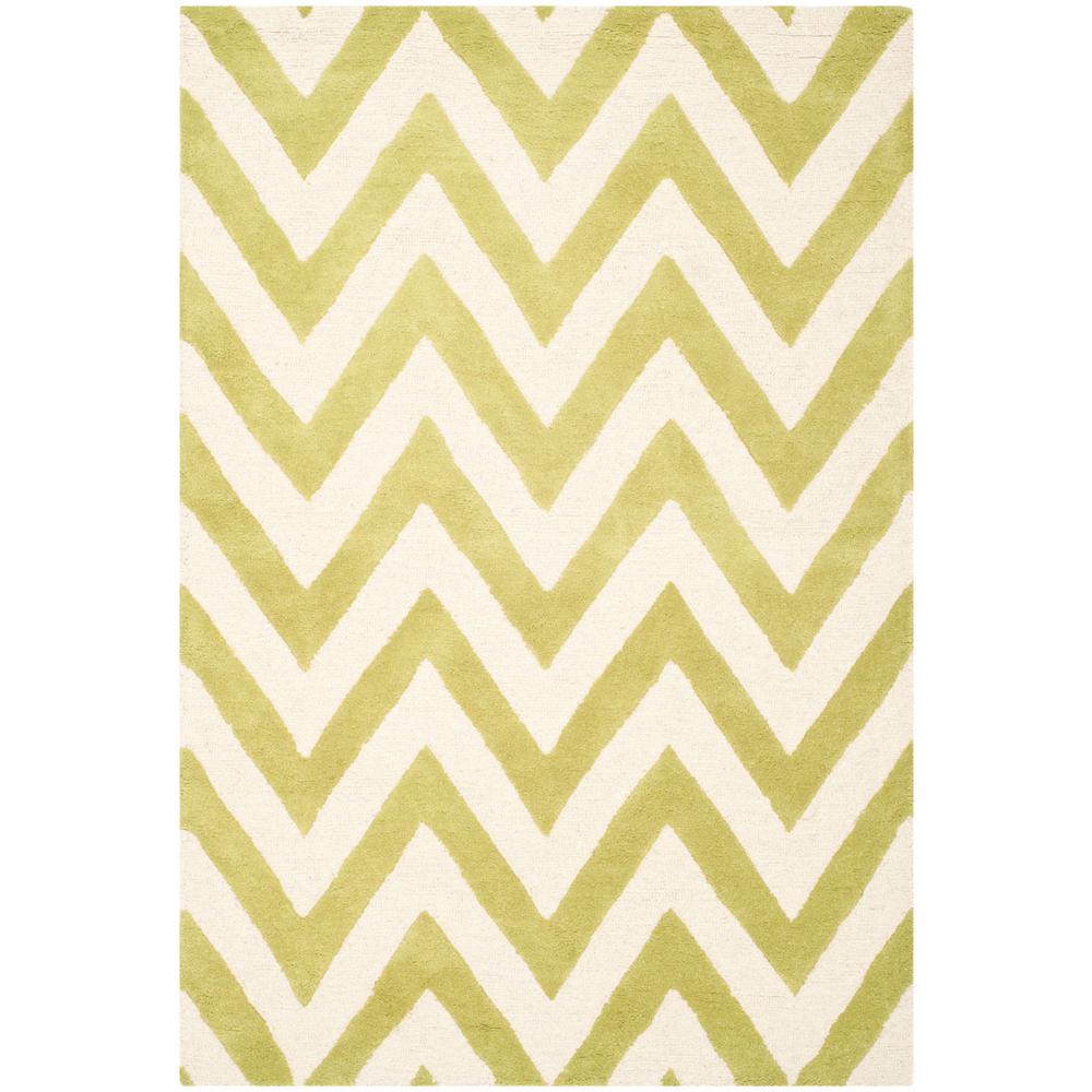 CAMBRIDGE, GREEN / IVORY, 3' X 5', Area Rug, CAM139T-3. Picture 1