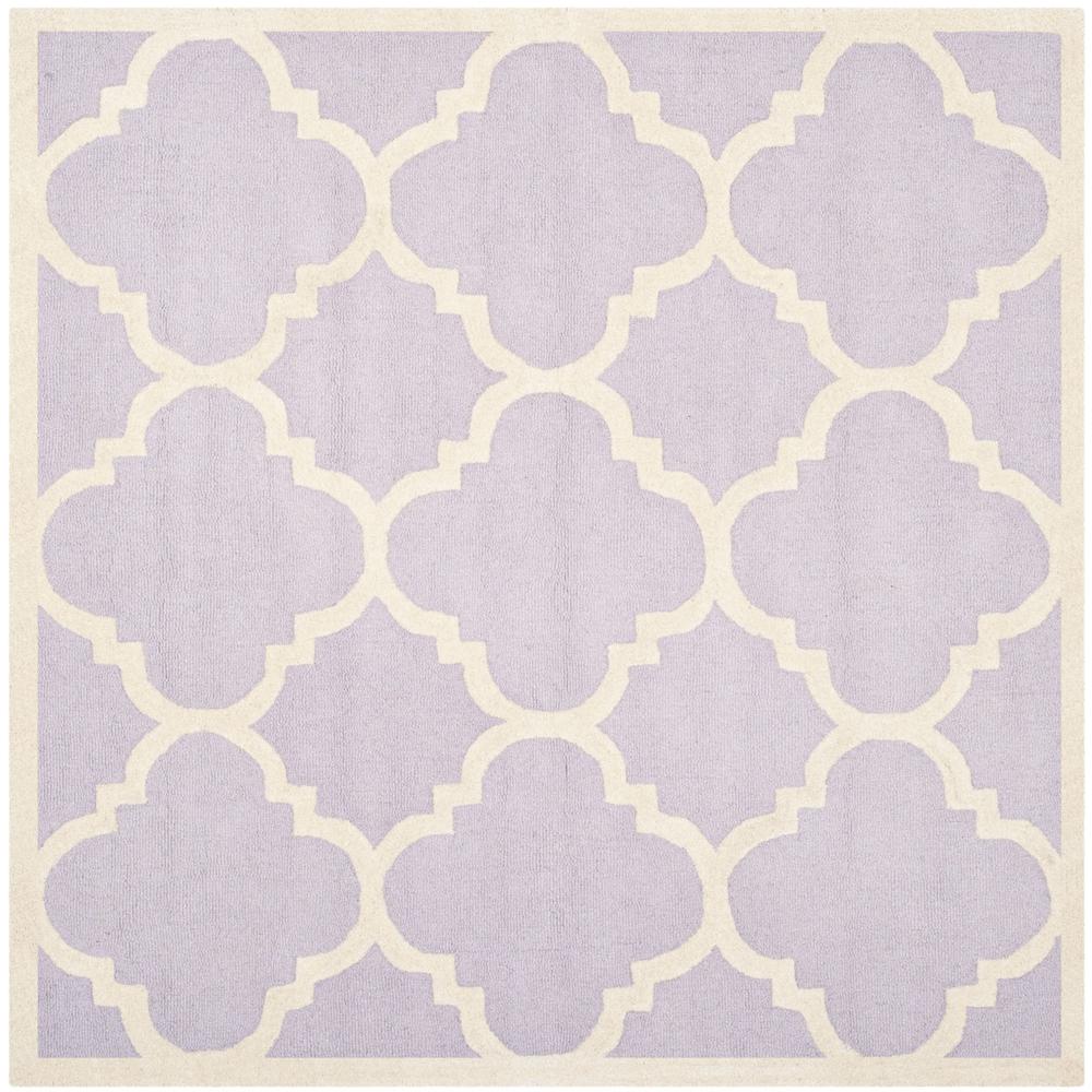 CAMBRIDGE, LAVANDER / IVORY, 6' X 6' Square, Area Rug, CAM140C-6SQ. Picture 1