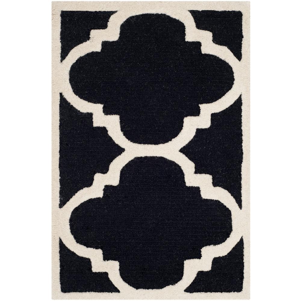 CAMBRIDGE, BLACK / IVORY, 2' X 3', Area Rug, CAM140E-2. Picture 1