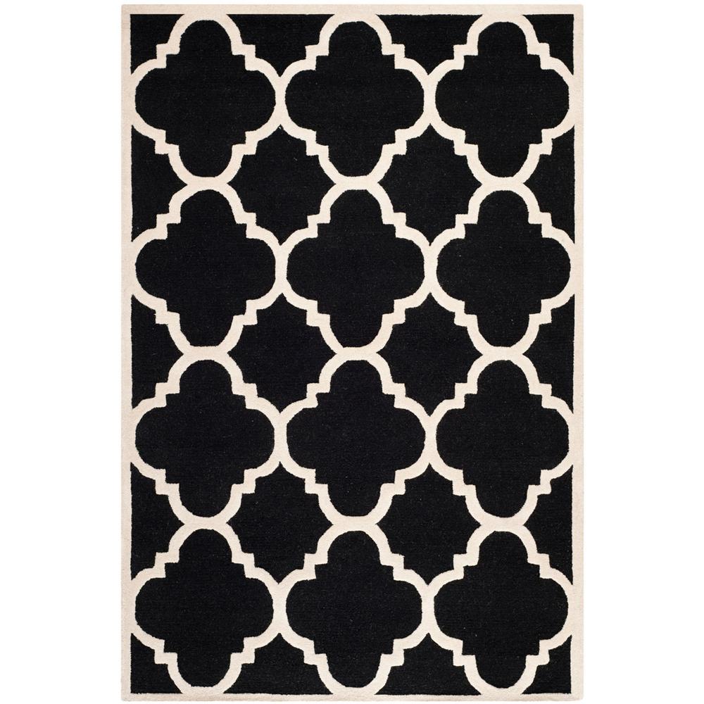 CAMBRIDGE, BLACK / IVORY, 6' X 9', Area Rug, CAM140E-6. Picture 1