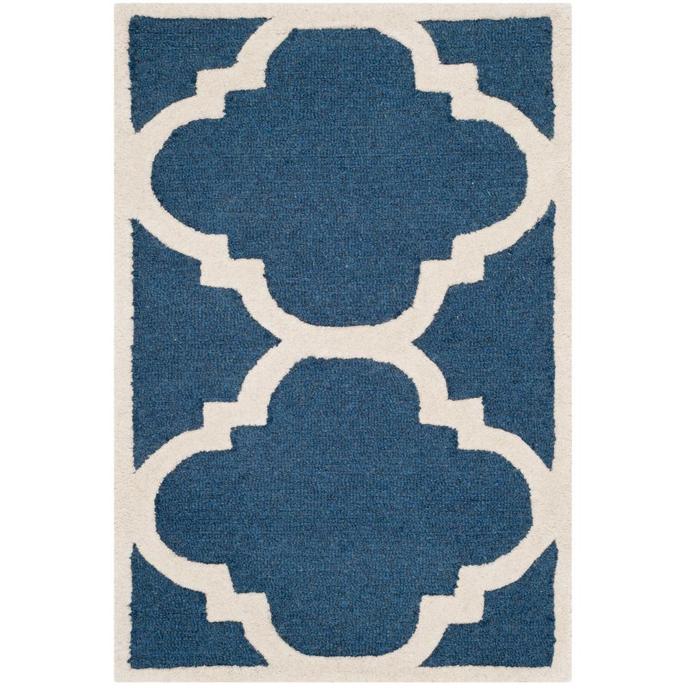 CAMBRIDGE, NAVY / IVORY, 2' X 3', Area Rug, CAM140G-2. Picture 1
