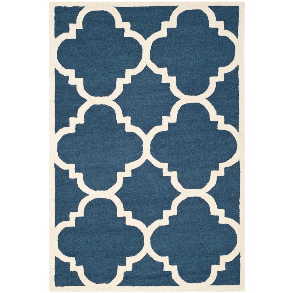CAMBRIDGE, NAVY / IVORY, 3' X 5', Area Rug, CAM140G-3. Picture 1
