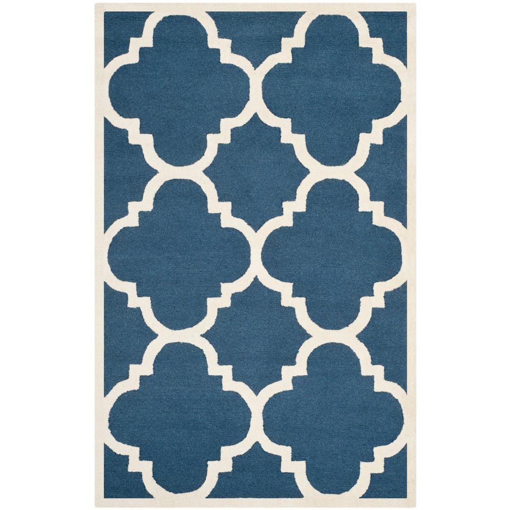 CAMBRIDGE, NAVY / IVORY, 5' X 8', Area Rug, CAM140G-5. Picture 1