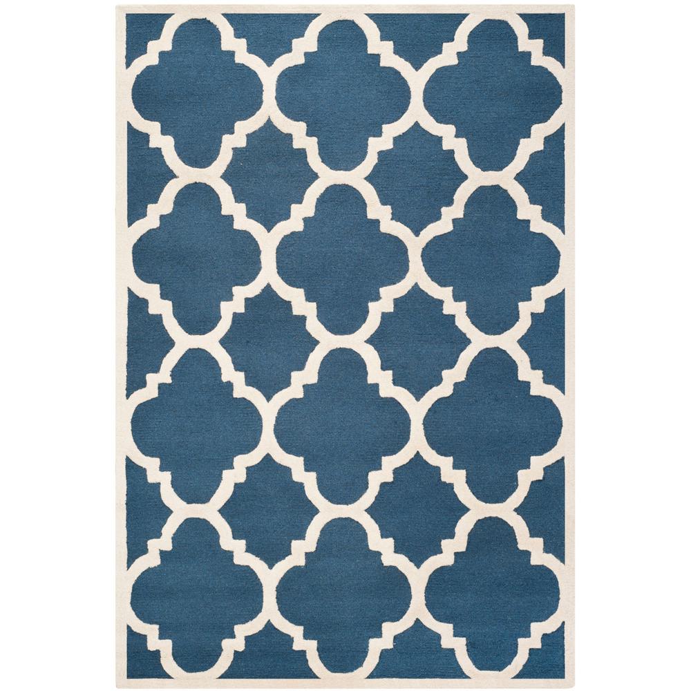 CAMBRIDGE, NAVY / IVORY, 6' X 9', Area Rug, CAM140G-6. Picture 1