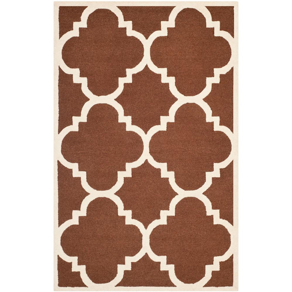 CAMBRIDGE, DARK BROWN / IVORY, 5' X 8', Area Rug, CAM140H-5. Picture 1