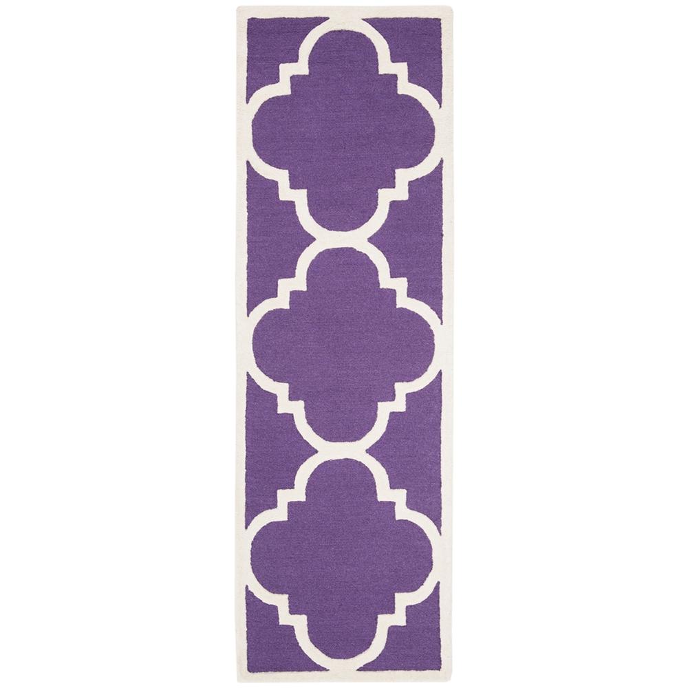 CAMBRIDGE, PURPLE / IVORY, 2'-6" X 10', Area Rug, CAM140K-210. Picture 1