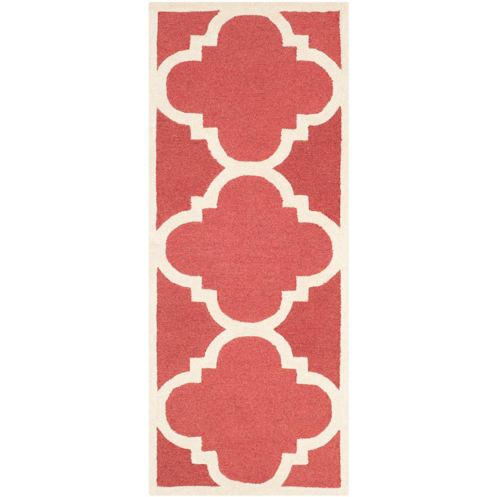 CAMBRIDGE, RUST / IVORY, 2'-6" X 10', Area Rug, CAM140L-210. Picture 1
