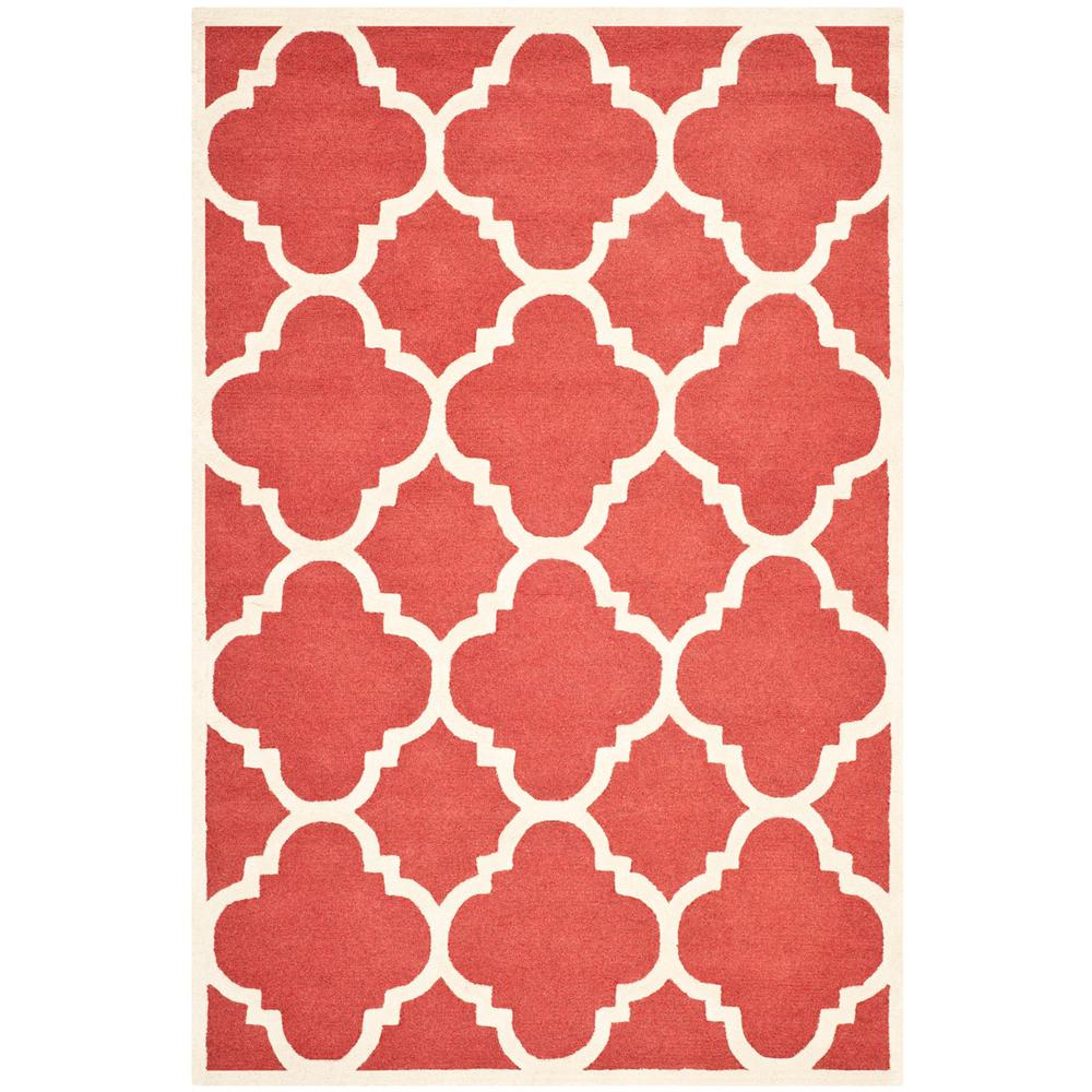 CAMBRIDGE, RUST / IVORY, 6' X 9', Area Rug, CAM140L-6. Picture 1