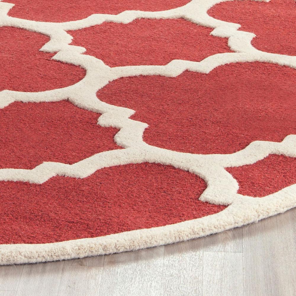 CAMBRIDGE, RUST / IVORY, 8' X 8' Round, Area Rug. Picture 1