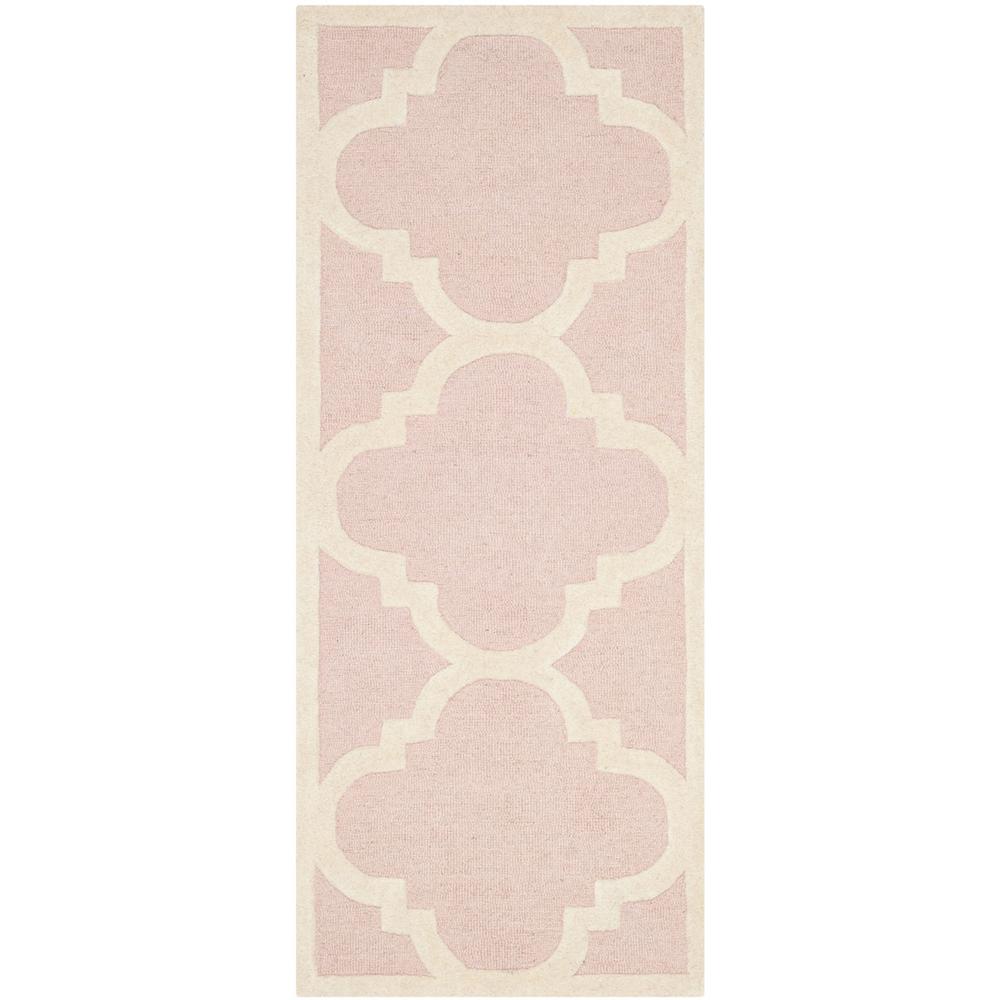 CAMBRIDGE, LIGHT PINK / IVORY, 2'-6" X 6', Area Rug, CAM140M-26. Picture 1