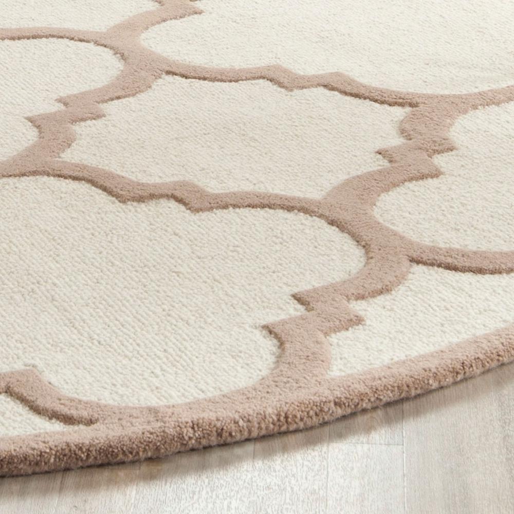CAMBRIDGE, IVORY / BEIGE, 8' X 8' Round, Area Rug, CAM140P-8R. Picture 1