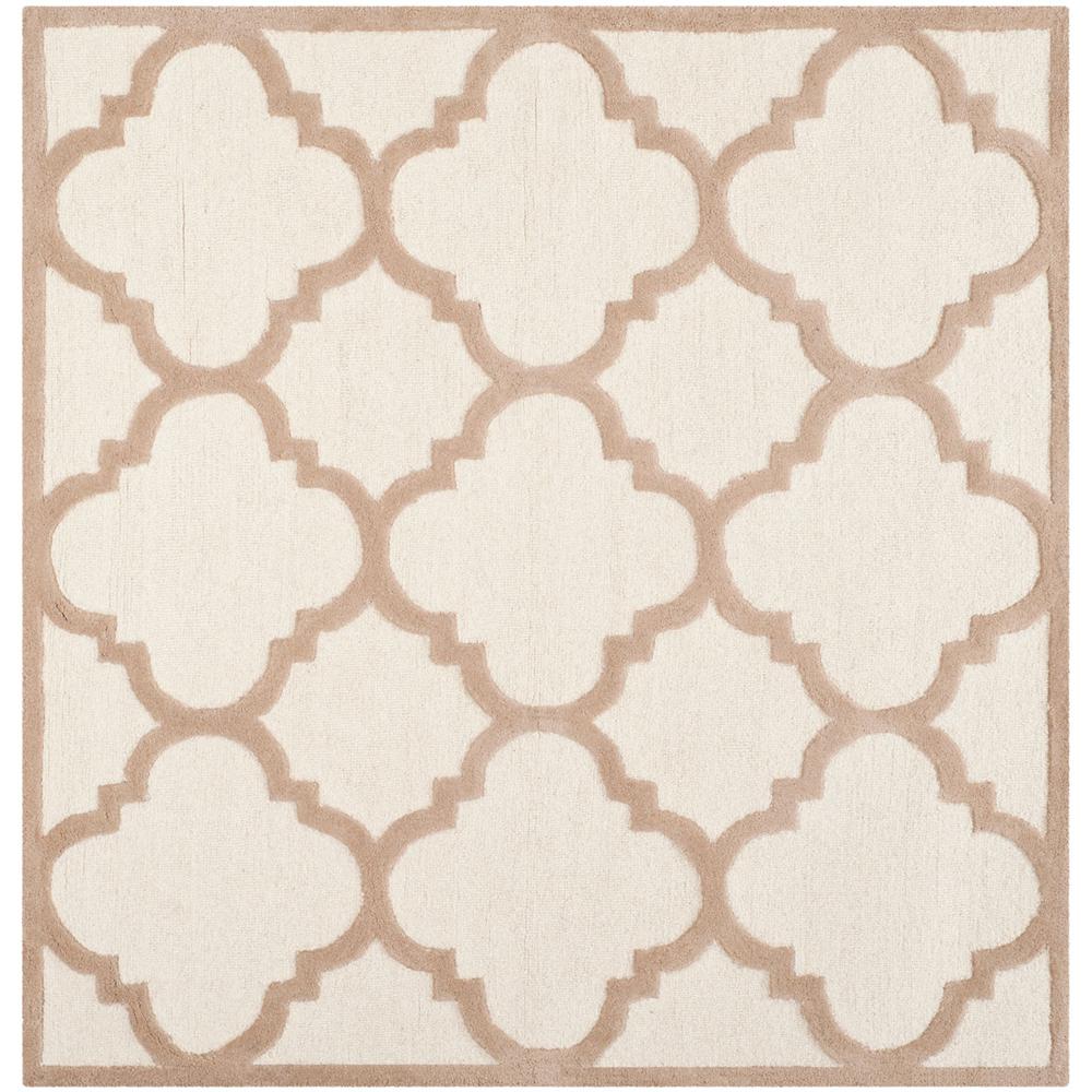 CAMBRIDGE, IVORY / BEIGE, 6' X 6' Square, Area Rug, CAM140P-6SQ. Picture 1