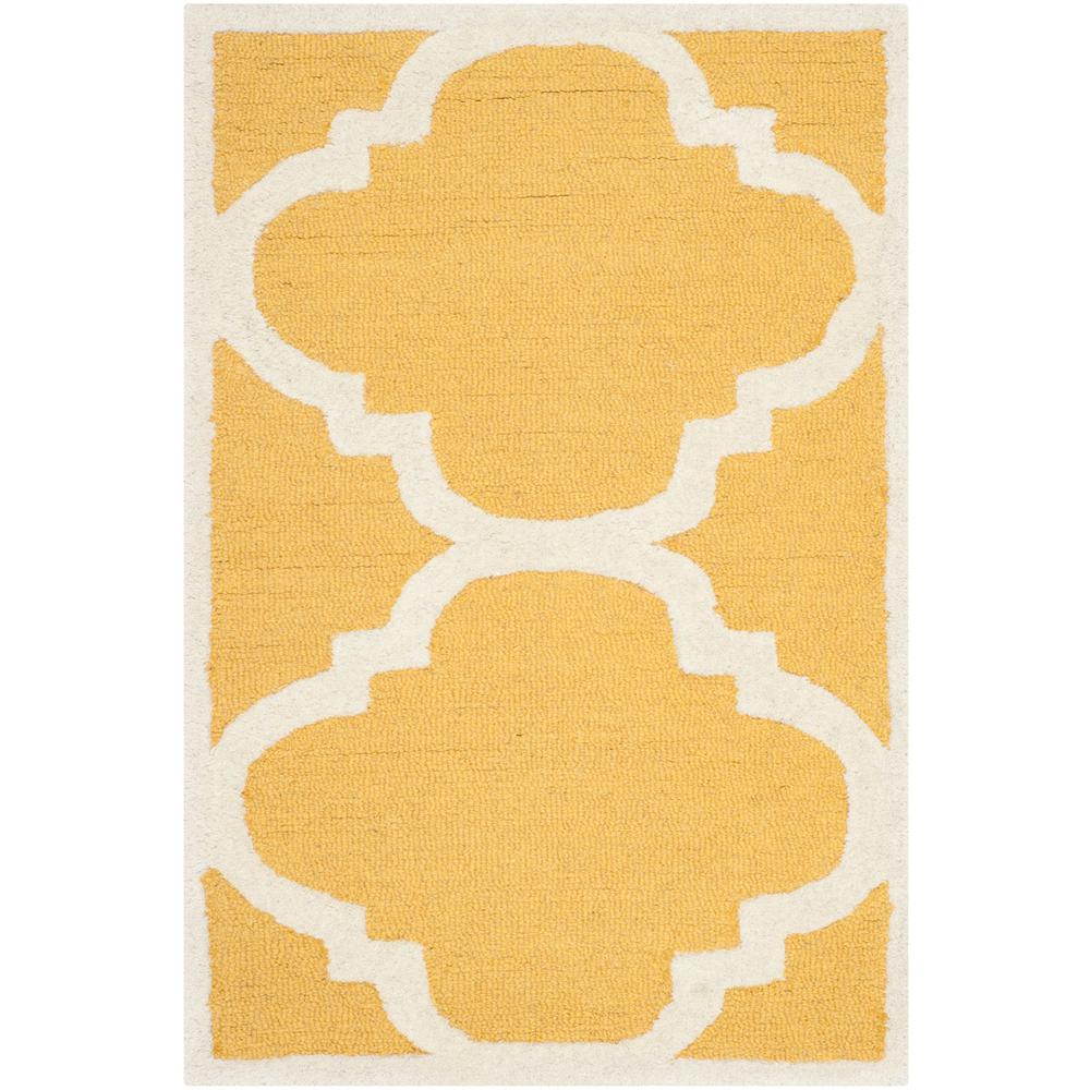 CAMBRIDGE, GOLD / IVORY, 2' X 3', Area Rug, CAM140Q-2. Picture 1