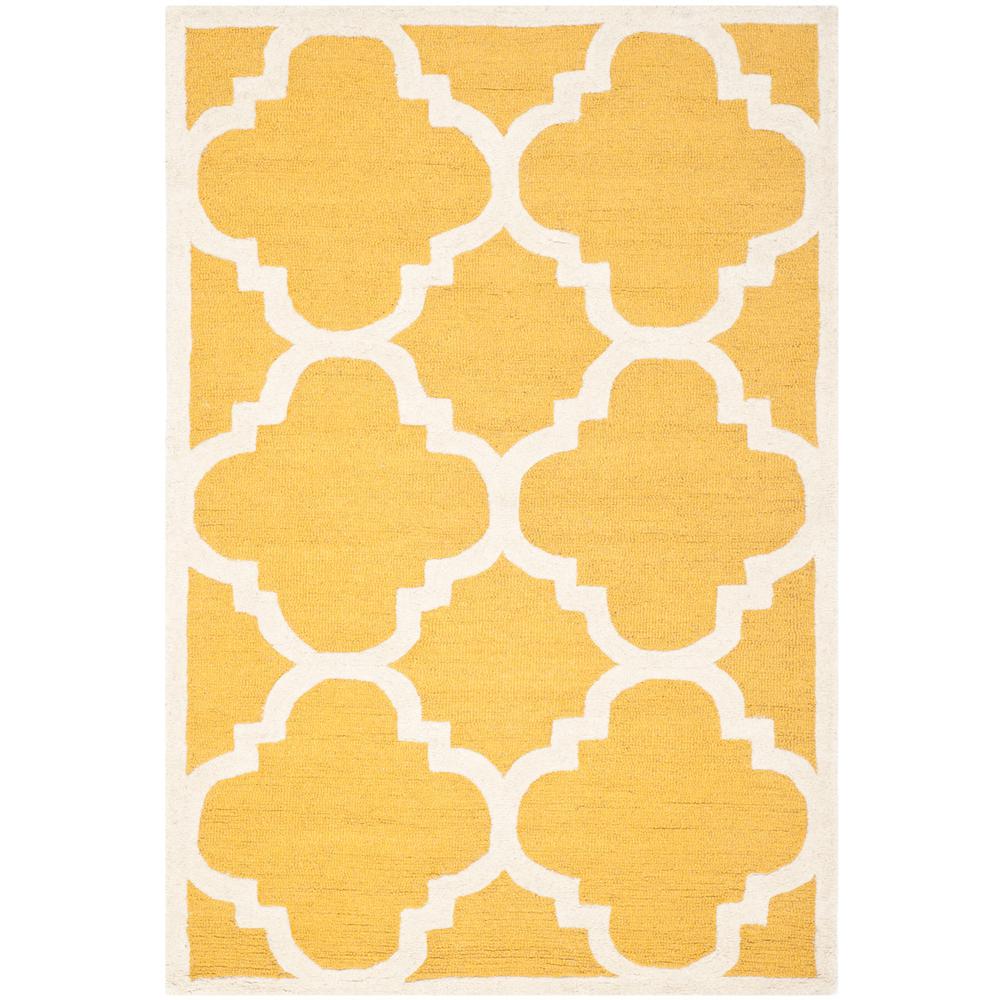 CAMBRIDGE, GOLD / IVORY, 3' X 5', Area Rug, CAM140Q-3. Picture 1