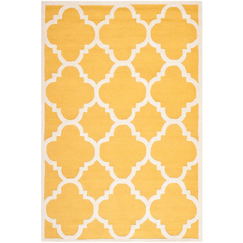 CAMBRIDGE, GOLD / IVORY, 6' X 9', Area Rug, CAM140Q-6. Picture 1