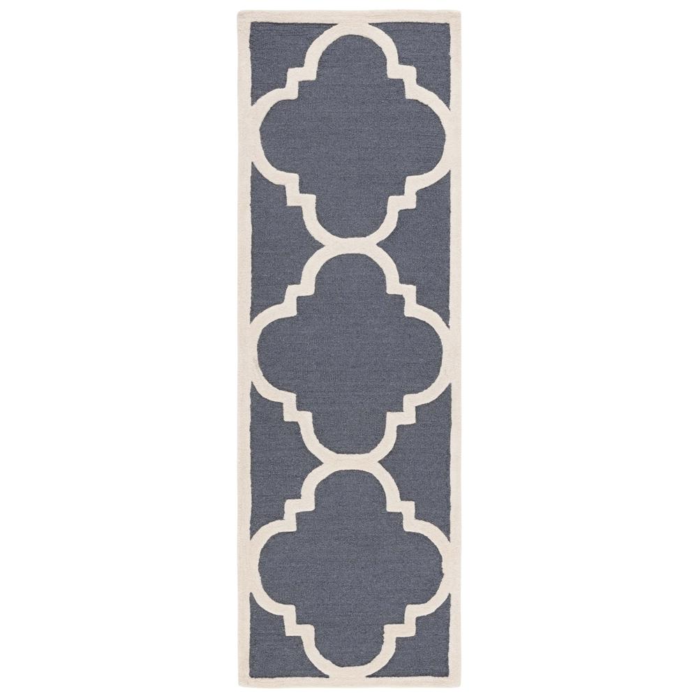 CAMBRIDGE, DARK GREY / IVORY, 2'-6" X 8', Area Rug, CAM140X-28. Picture 1