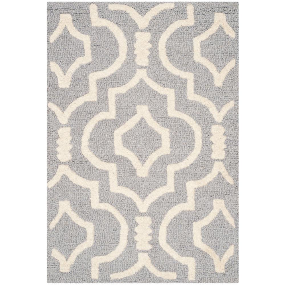 CAMBRIDGE, SILVER / IVORY, 2' X 3', Area Rug, CAM141D-2. Picture 1