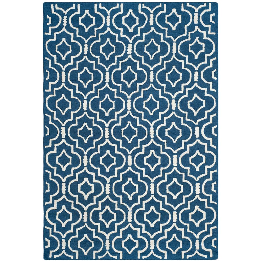 CAMBRIDGE, NAVY BLUE / IVORY, 6' X 9', Area Rug, CAM141G-6. Picture 1