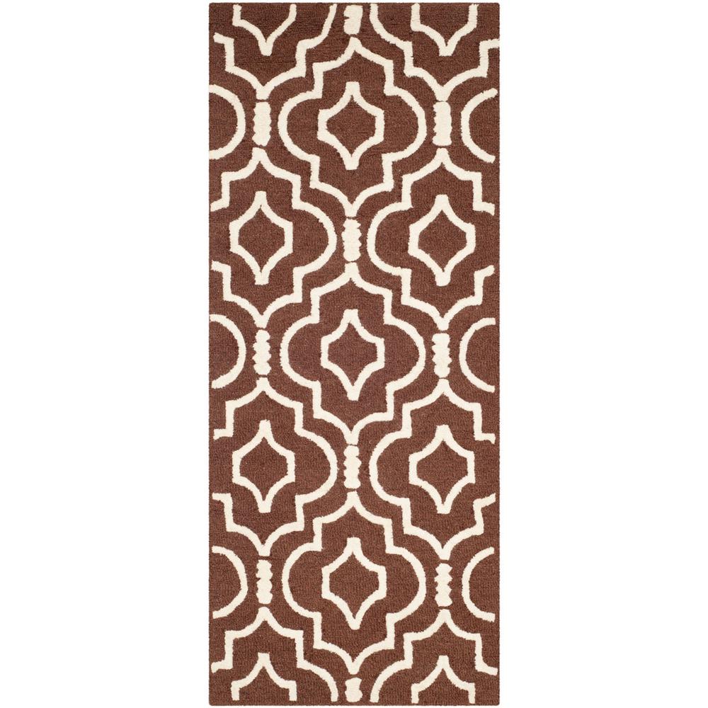 CAMBRIDGE, DARK BROWN / IVORY, 2'-6" X 4', Area Rug, CAM141H-24. Picture 1