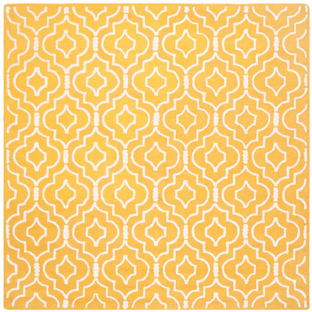 CAMBRIDGE, GOLD / IVORY, 6' X 6' Square, Area Rug, CAM141Q-6SQ. Picture 1