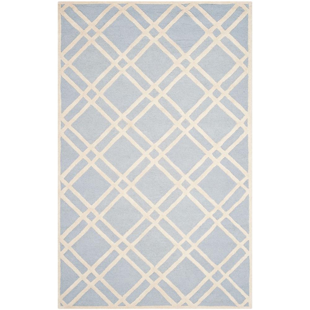 CAMBRIDGE, LIGHT BLUE / IVORY, 5' X 8', Area Rug, CAM142A-5. Picture 1