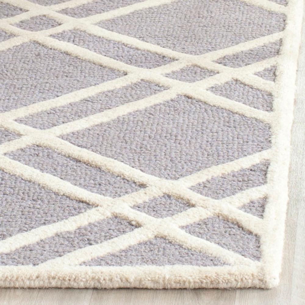 CAMBRIDGE, SILVER / IVORY, 2'-6" X 4', Area Rug, CAM142D-24. Picture 1