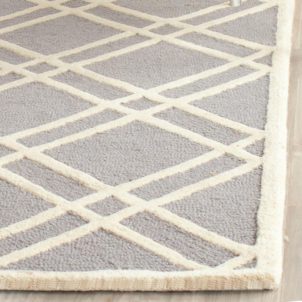 CAMBRIDGE, SILVER / IVORY, 6' X 9', Area Rug, CAM142D-6. Picture 1