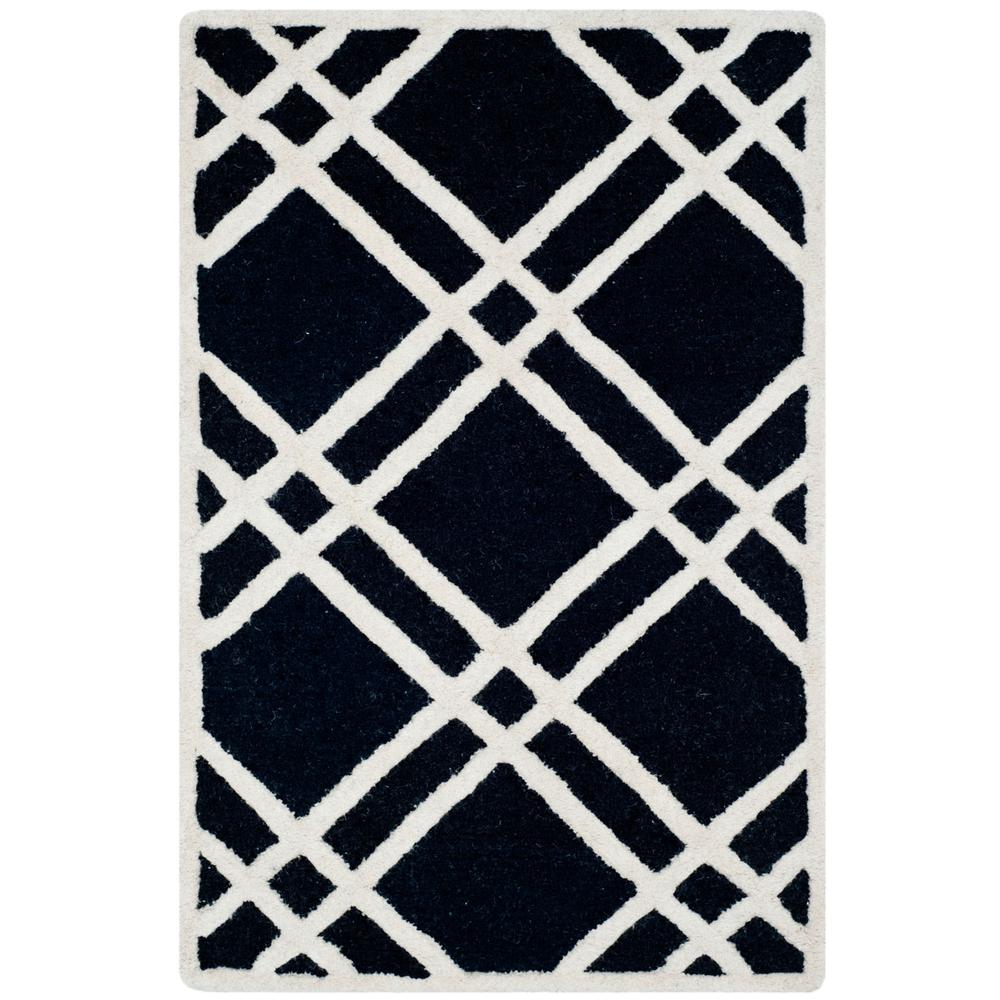 CAMBRIDGE, BLACK / IVORY, 2' X 3', Area Rug, CAM142E-2. Picture 1