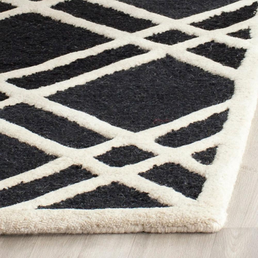 CAMBRIDGE, BLACK / IVORY, 3' X 5', Area Rug, CAM142E-3. Picture 1