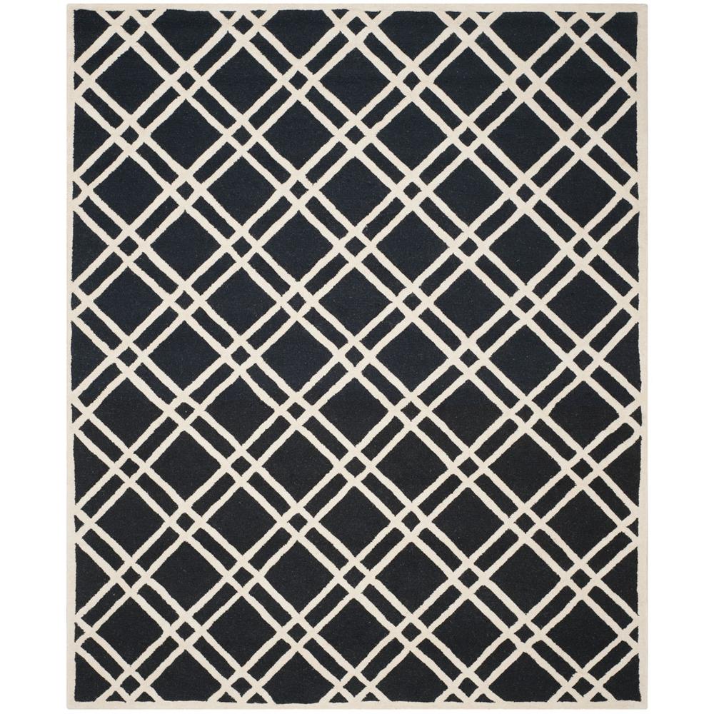 CAMBRIDGE, BLACK / IVORY, 8' X 10', Area Rug, CAM142E-8. Picture 1