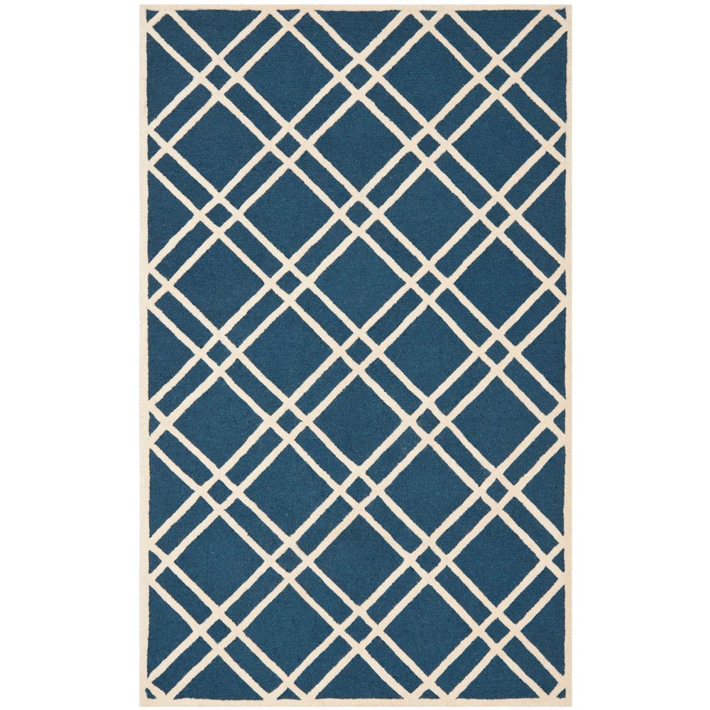 CAMBRIDGE, NAVY BLUE / IVORY, 5' X 8', Area Rug, CAM142G-5. Picture 1