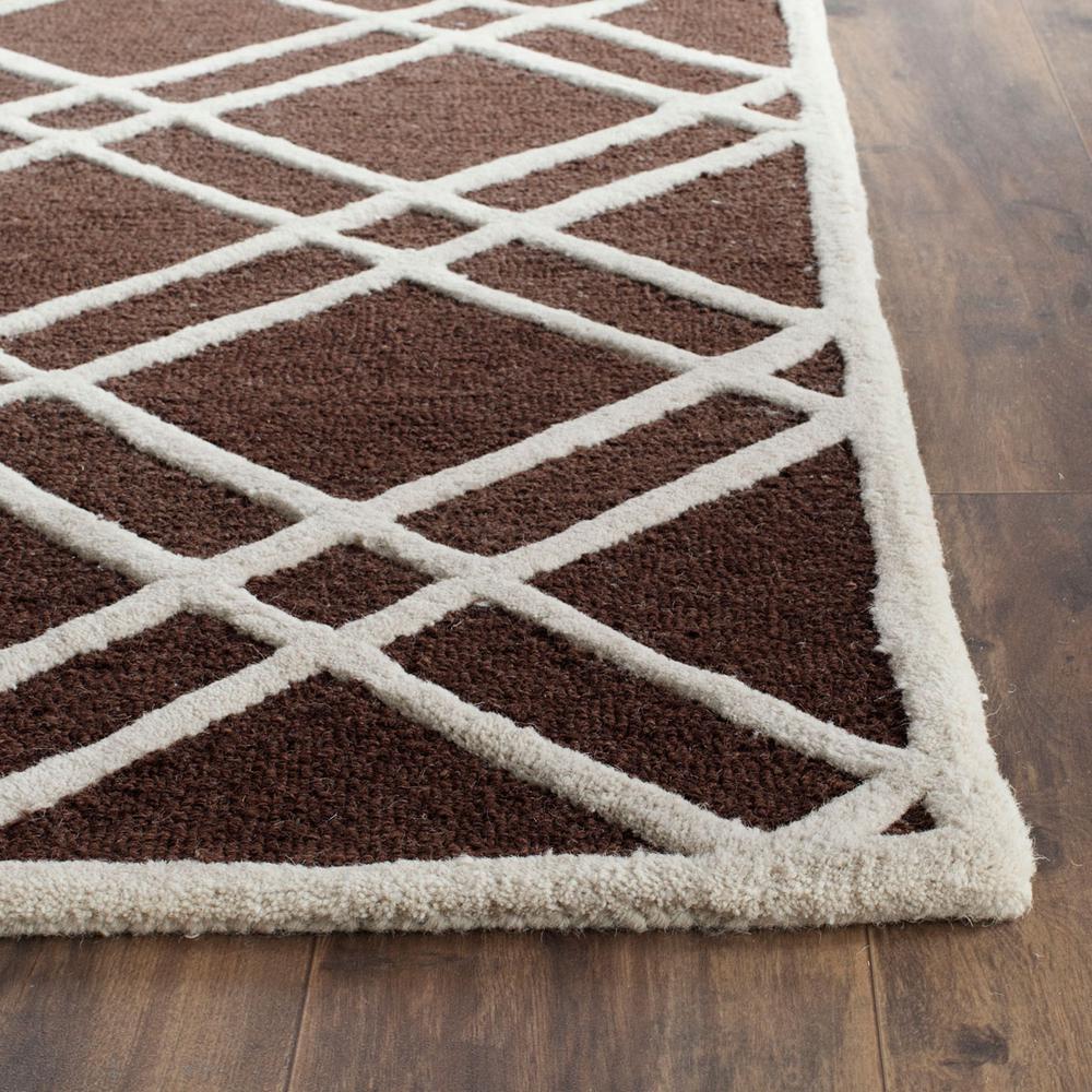 CAMBRIDGE, DARK BROWN / IVORY, 6' X 9', Area Rug, CAM142H-6. Picture 1