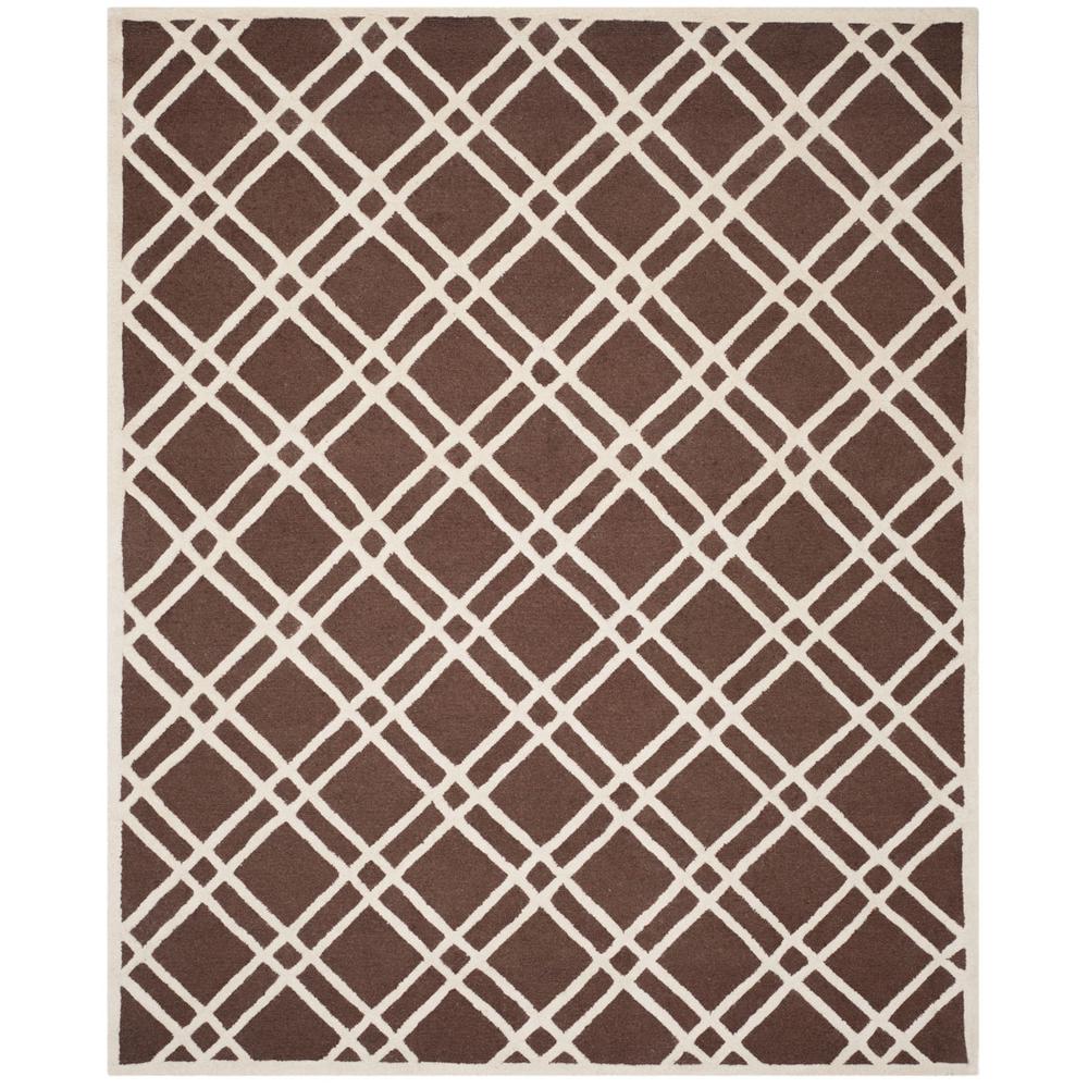 CAMBRIDGE, DARK BROWN / IVORY, 8' X 10', Area Rug, CAM142H-8. Picture 1