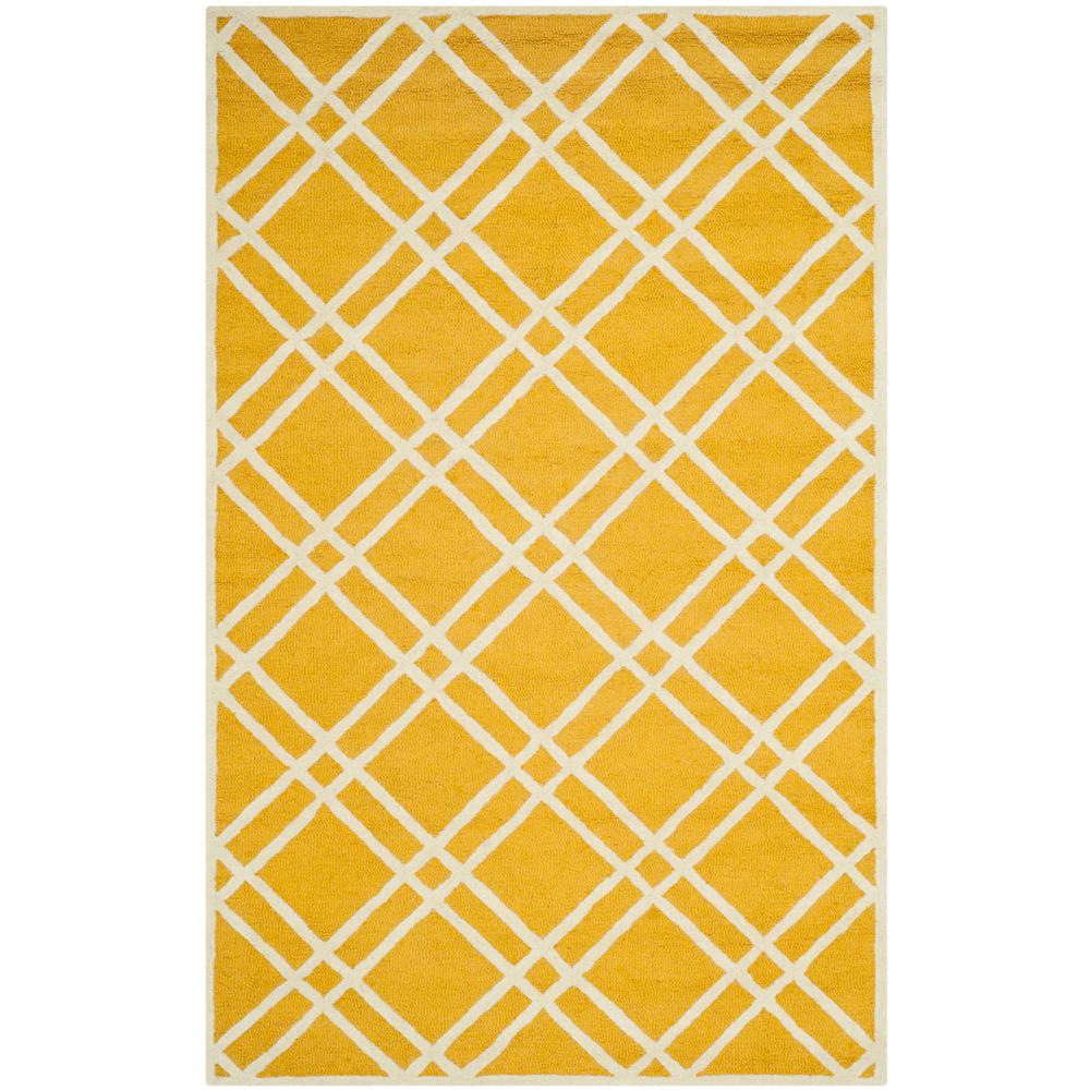 CAMBRIDGE, GOLD / IVORY, 5' X 8', Area Rug, CAM142Q-5. Picture 1