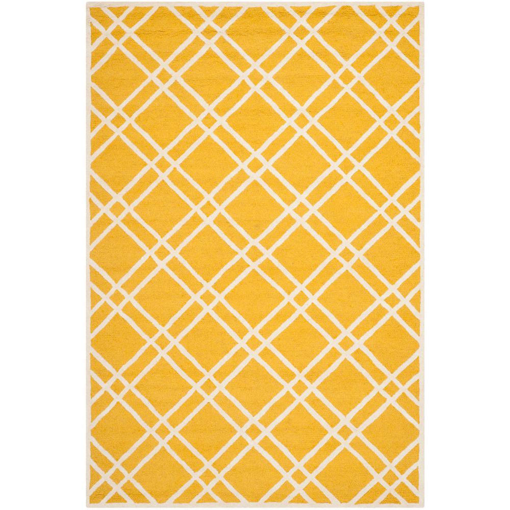 CAMBRIDGE, GOLD / IVORY, 6' X 9', Area Rug, CAM142Q-6. Picture 1