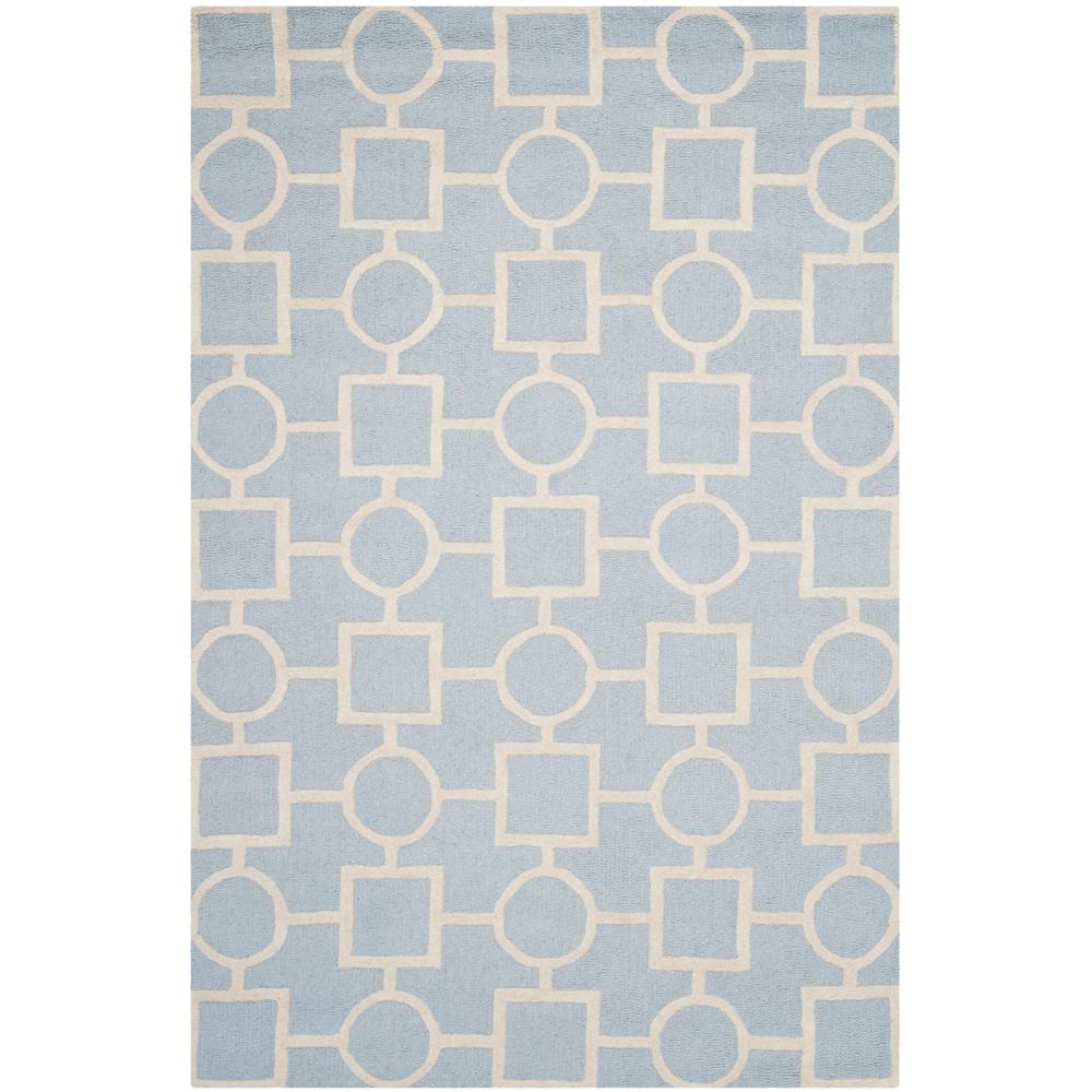 CAMBRIDGE, LIGHT BLUE / IVORY, 6' X 9', Area Rug, CAM143A-6. Picture 1