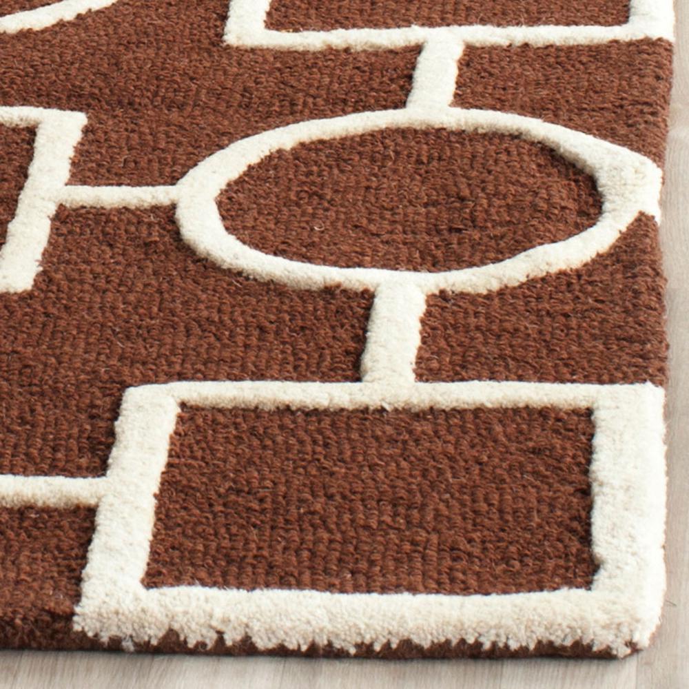 CAMBRIDGE, DARK BROWN / IVORY, 6' X 9', Area Rug, CAM143H-6. Picture 1