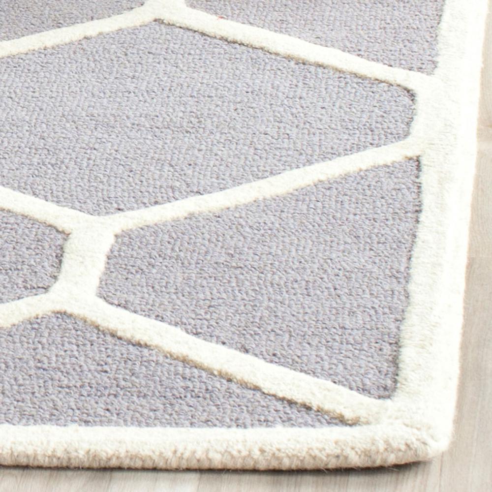 CAMBRIDGE, SILVER / IVORY, 6' X 9', Area Rug, CAM144D-6. Picture 1