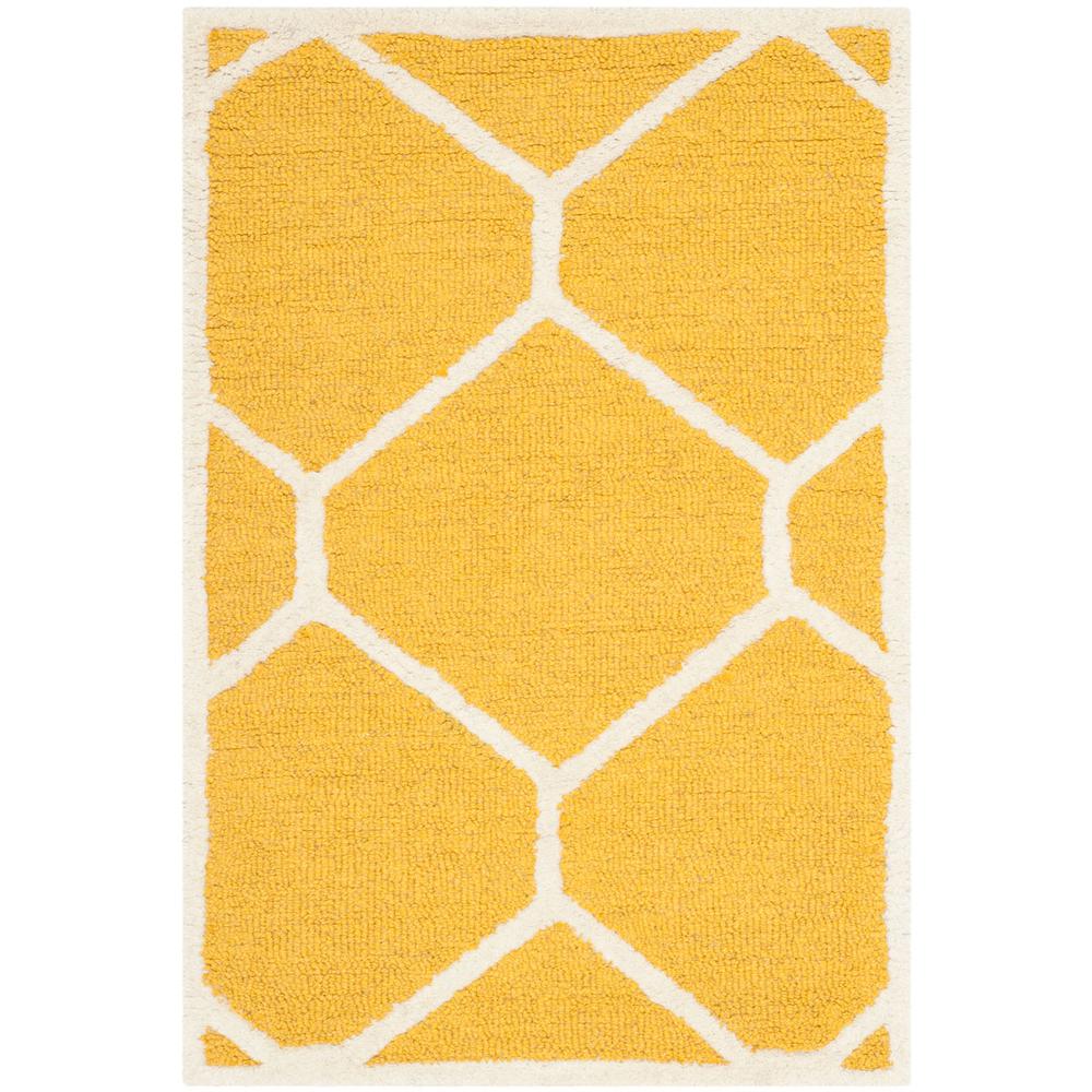 CAMBRIDGE, GOLD / IVORY, 2' X 3', Area Rug, CAM144Q-2. Picture 1
