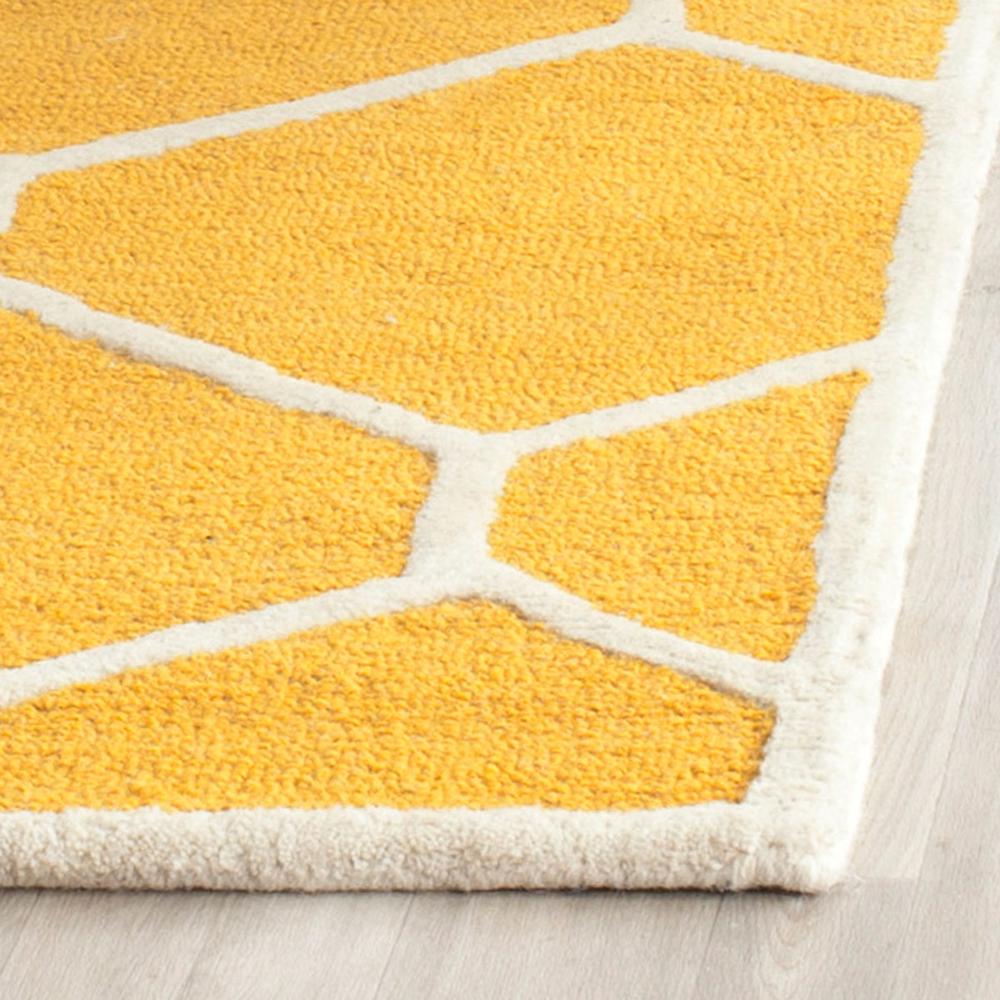 CAMBRIDGE, GOLD / IVORY, 3' X 5', Area Rug, CAM144Q-3. Picture 1
