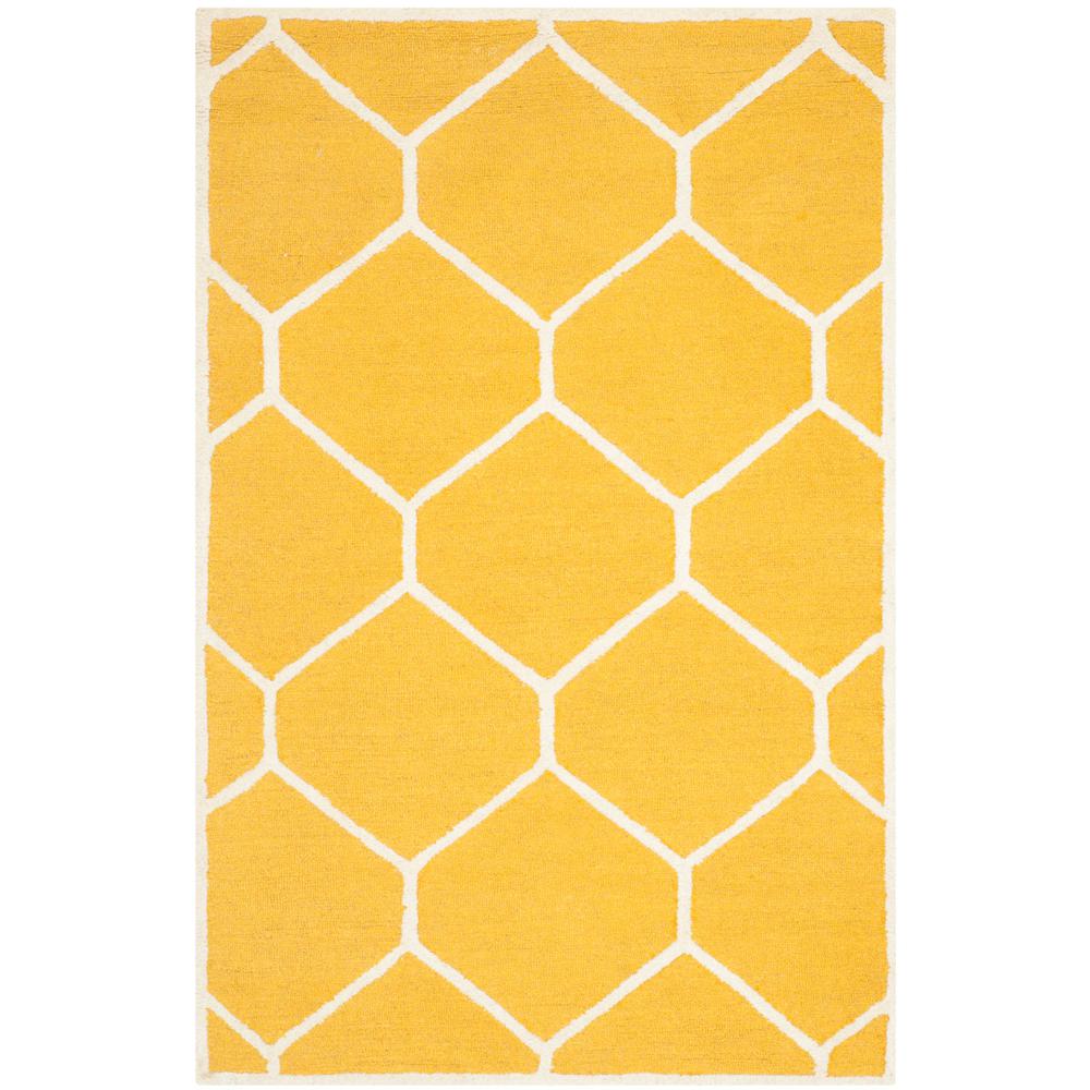 CAMBRIDGE, GOLD / IVORY, 4' X 6', Area Rug, CAM144Q-4. Picture 1