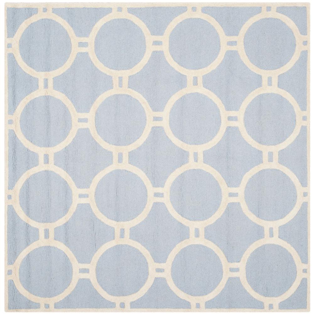 CAMBRIDGE, LIGHT BLUE / IVORY, 6' X 6' Square, Area Rug, CAM145A-6SQ. Picture 1