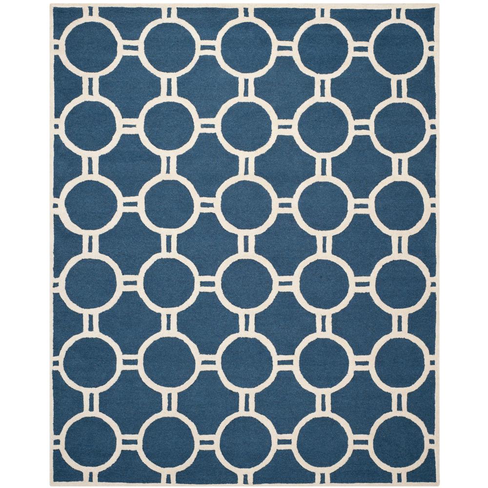 CAMBRIDGE, NAVY BLUE / IVORY, 8' X 10', Area Rug, CAM145G-8. Picture 1