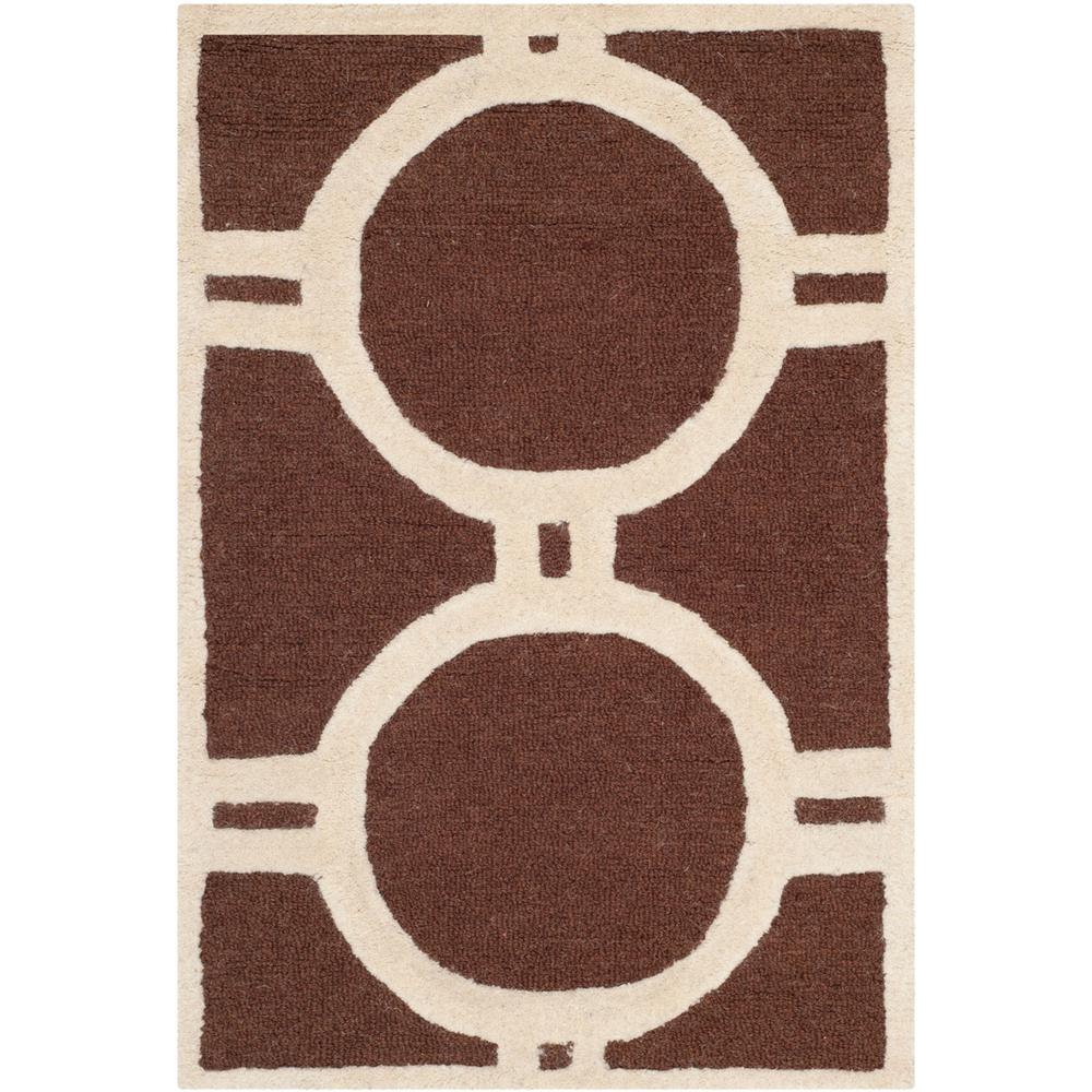 CAMBRIDGE, DARK BROWN / IVORY, 2' X 3', Area Rug, CAM145H-2. Picture 1