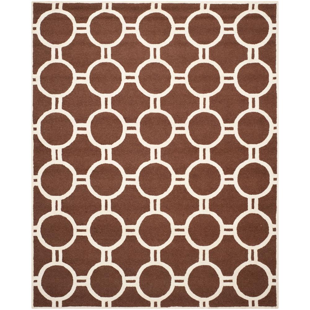 CAMBRIDGE, DARK BROWN / IVORY, 8' X 10', Area Rug, CAM145H-8. Picture 1