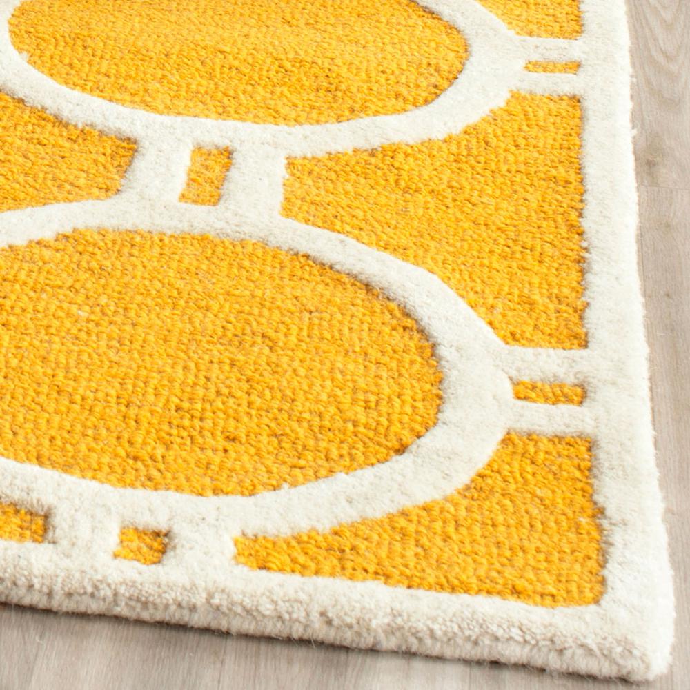 CAMBRIDGE, GOLD / IVORY, 4' X 6', Area Rug, CAM145Q-4. Picture 1