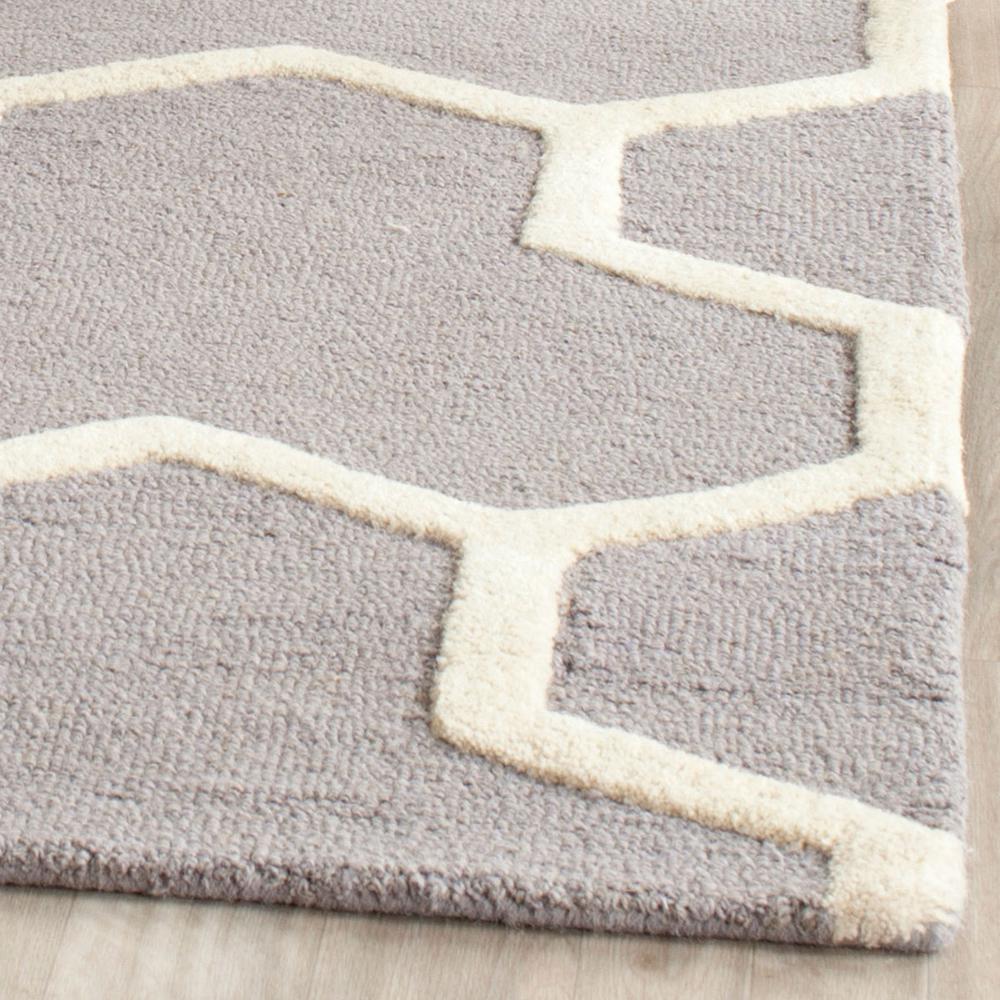 CAMBRIDGE, SILVER / IVORY, 4' X 6', Area Rug, CAM146D-4. Picture 1